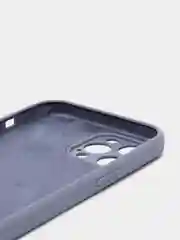 Небесно-голубой чехол Silicone Case для iPhone 12 Pro Max с логотипом закрытый низ