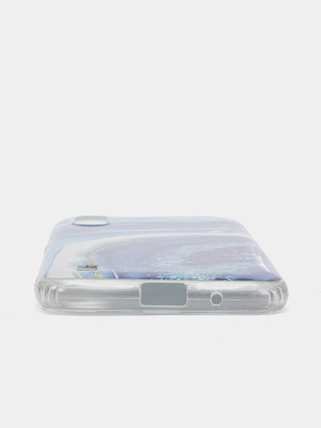Синий чехол Samsung Galaxy A01 / M01, Галакси А01 / М01, силиконовый, с мраморным рисунком