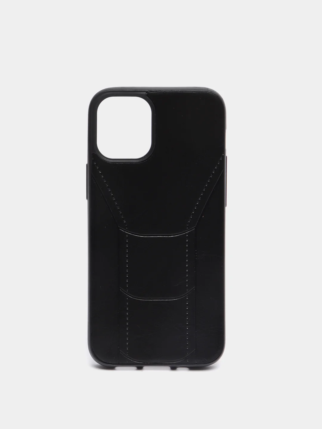 Угольный чехол для iPhone 12 / 12 Pro (6.1), 12 Pro Max, 12 Mini, черный, под кожу