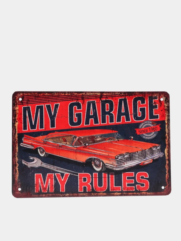 Винтажные жестяные таблички "Garage"