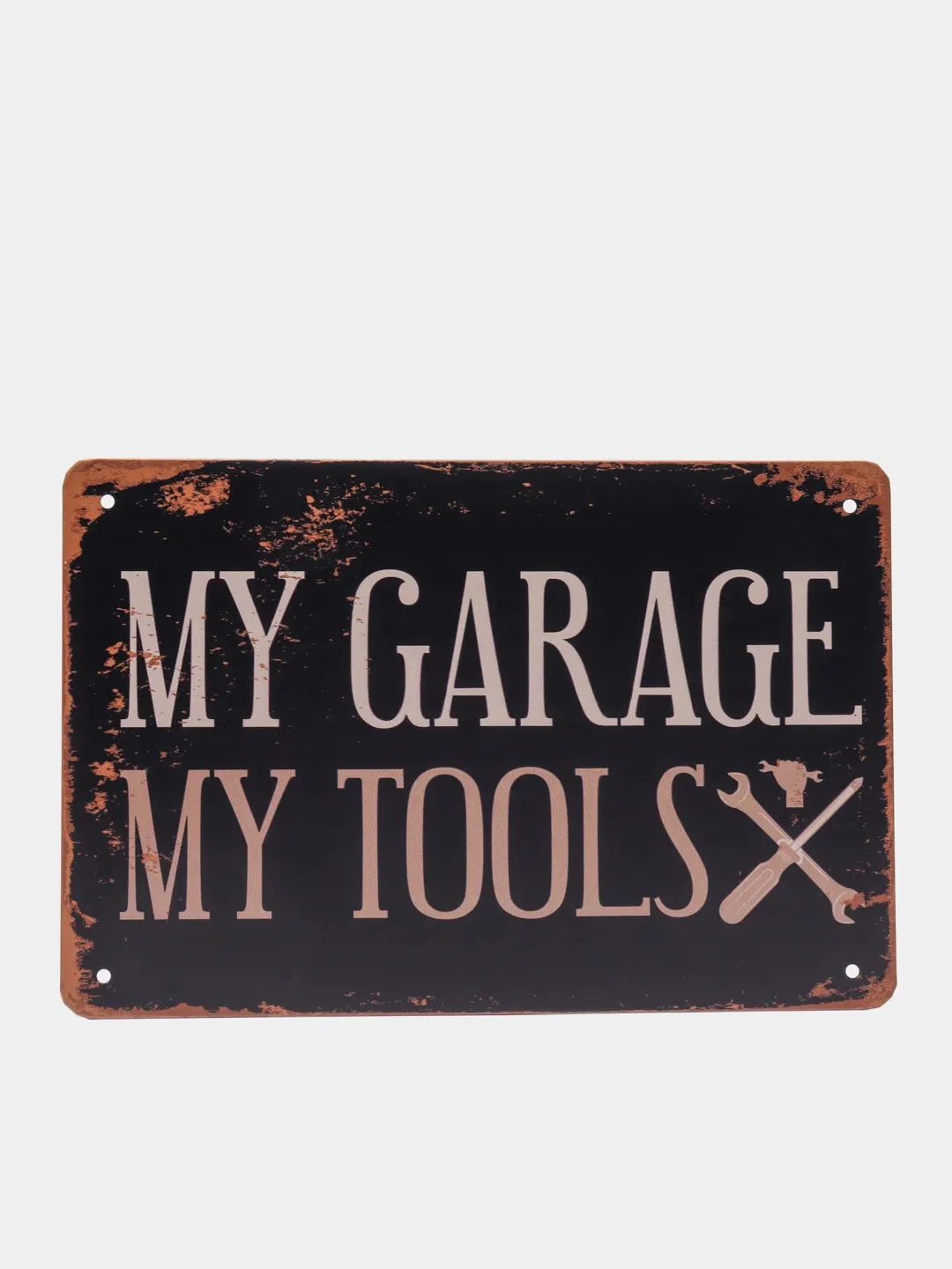 Алый винтажные жестяные таблички "Garage"