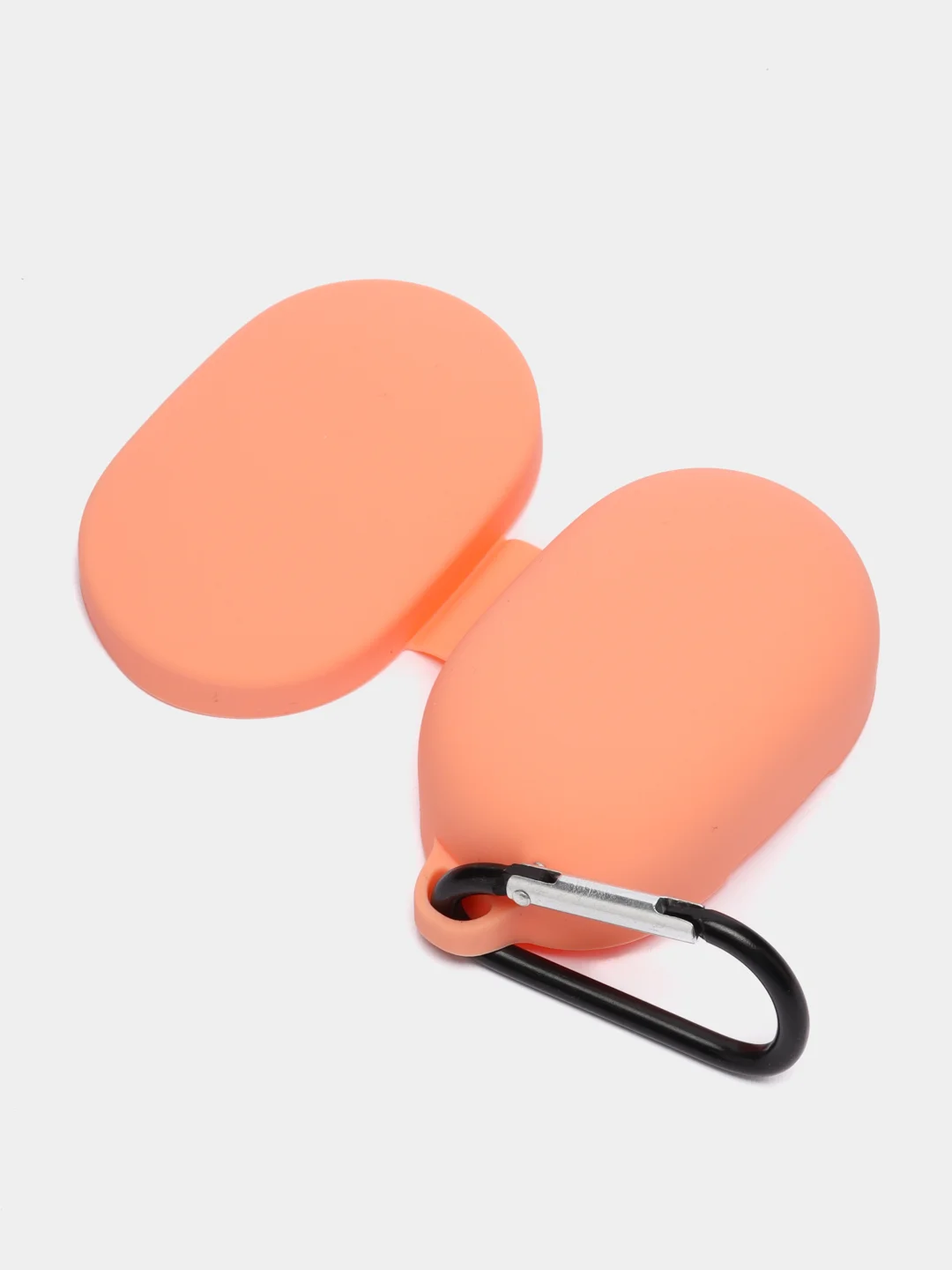 Коралловый силиконовый чехол AirDots с карабином