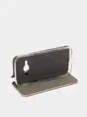 Золотой чехол-книжка на Samsung Galaxy J1 2016 (J120), Самсунг Галакси Джи1 2016 (Джи120)