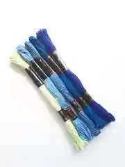 Синий нитки мулине Bestex, набор 5 штук, 8 м