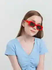 Красный очки солнцезащитные женские квадратные