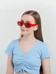 Красный очки солнцезащитные женские квадратные