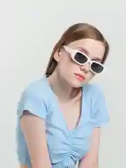 Белый очки солнцезащитные женские квадратные