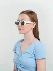 Белый очки солнцезащитные женские квадратные