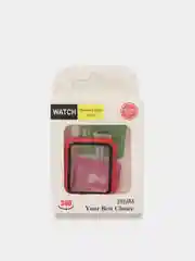 Красный бампер накладка чехол на корпус часов со стеклом Apple Watch (Эпл вотч) 38 mm