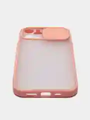 Розовый чехол с защитой камеры для iPhone 12 / 12  PRO  (Матовый Чехол)