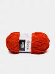 Оранжевый пряжа Плюшевая YarnArt Dolce 100% Микрополиэстер 100г 120м (Велюровая ЯрнАрт Долче)