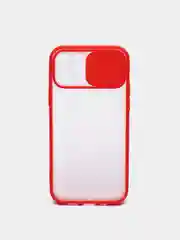 Красный чехол с защитой камеры для iPhone 12 / 12  PRO  (Матовый Чехол)