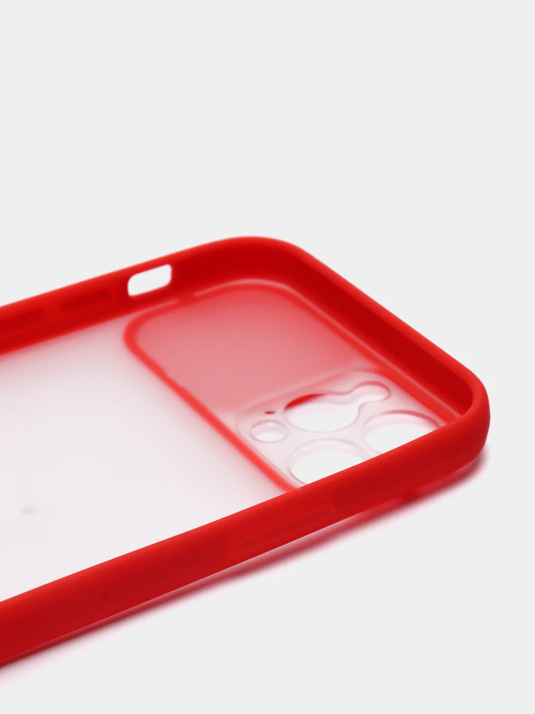 Красный чехол с защитой камеры для iPhone 12 / 12 PRO (Матовый Чехол)