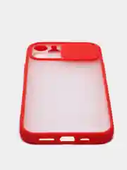 Красный чехол с защитой камеры для iPhone 12 / 12  PRO  (Матовый Чехол)