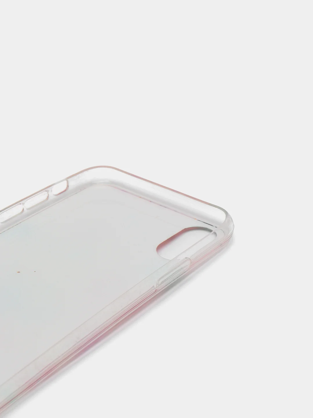 Чехол c принтом и блестками iPhone X