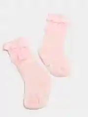 Розовый гольфы детские с бантиком