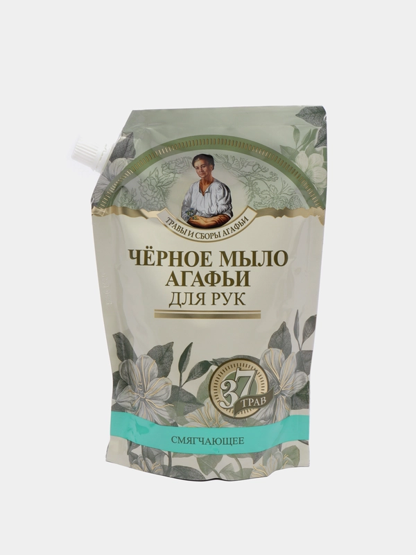 Чёрное мыло для рук "Травы и сборы Агафьи", 500 мл