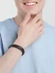 Черный браслет мужской