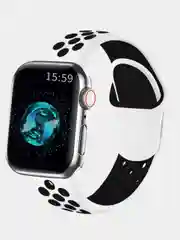 Белый спортивный силиконовый ремешок для часов Apple Watch 1/2/3/4/5/6/SE, двухцветный, 42/44mm