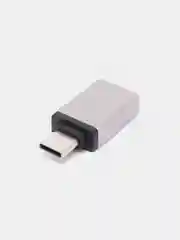 Серый адаптер переходник usb type c на otg usb