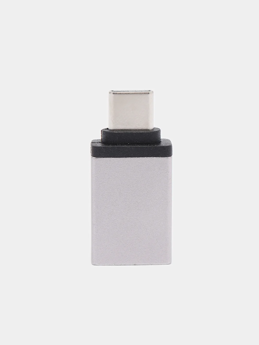 Серый адаптер переходник usb type c на otg usb