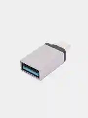 Серый адаптер переходник usb type c на otg usb