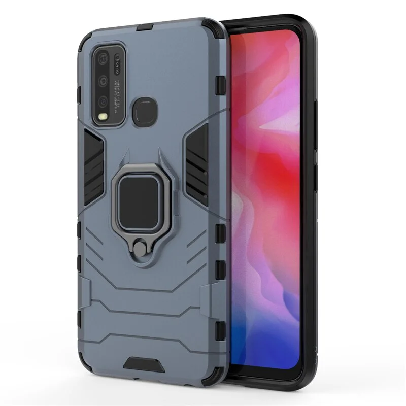 Чехол противоударный с кольцом-держателем на Vivo Y30 (Виво У30)