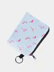 Голубой косметичка-кошелёк "Фламинго", 9 х 11 см