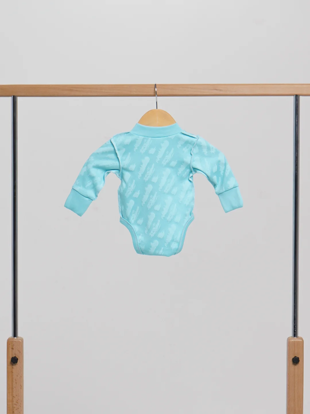Бирюзовый боди детское PolyWay Bear, для малыша, с длинным рукавом