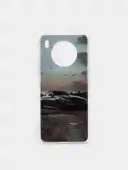 Приглушённый хаки чехол Huawei Honor 50 Lite, Хуавей Хонор 50 Лайт, силиконовый, с рисунком