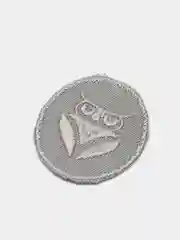 Серый термоаппликация " Сова в овале" / Термонаклейка тканевая / Нашивка / Заплатка на одежду/