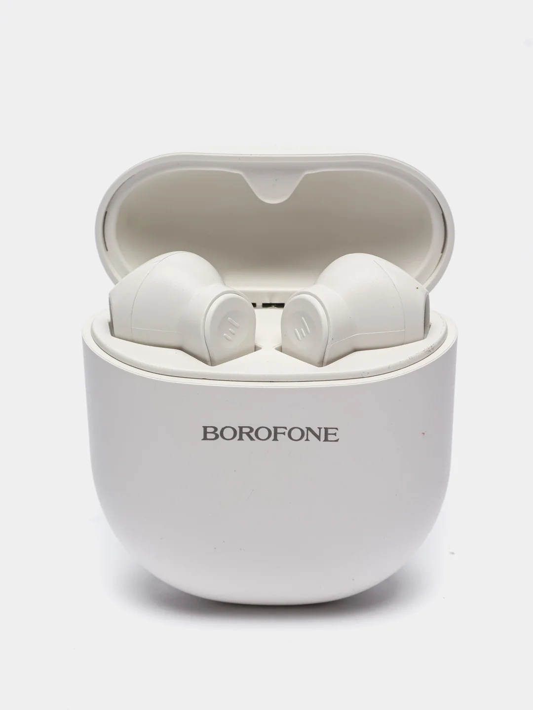 Белый bluetooth-наушники Borofone BE49, с микрофоном TWS