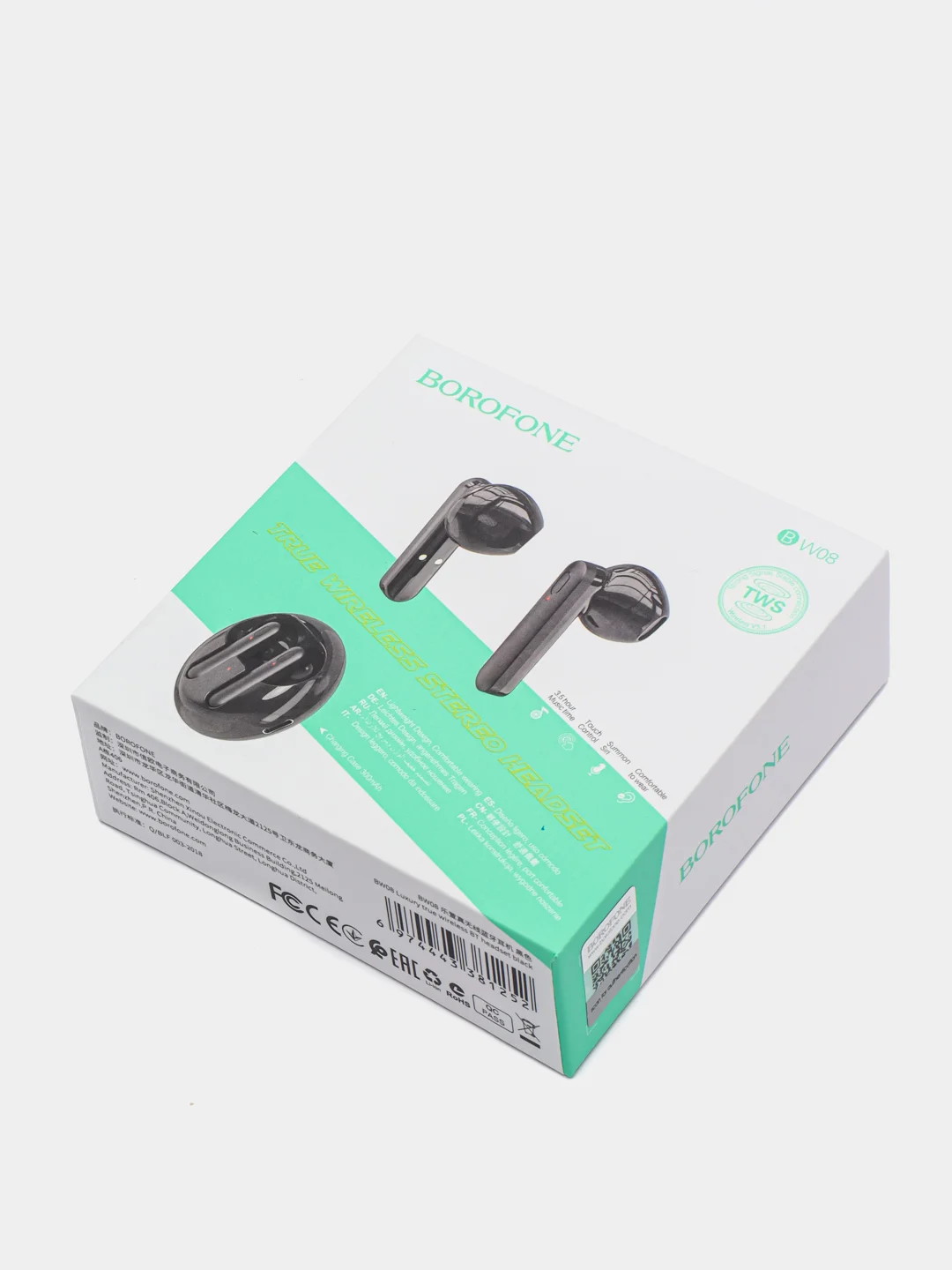Черный беспроводные bluetooth-наушники вкладыши с микрофоном, BW08
