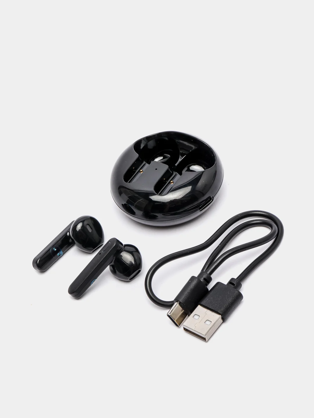Черный беспроводные bluetooth-наушники вкладыши с микрофоном, BW08