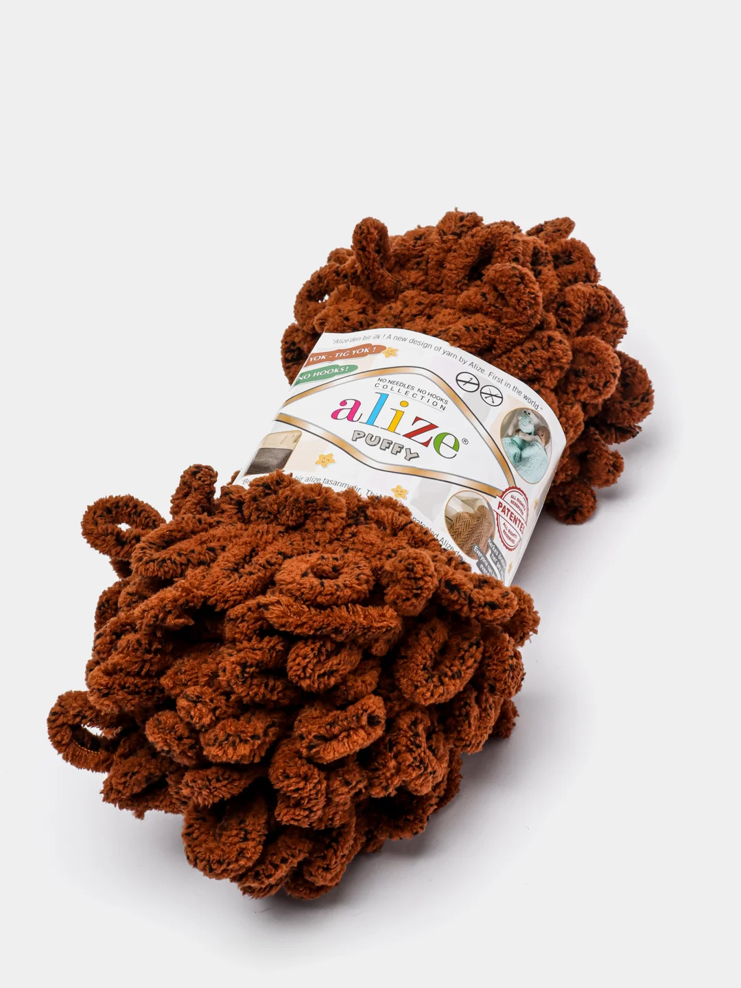 Приглушённый хаки пряжа Alize puffy петельки