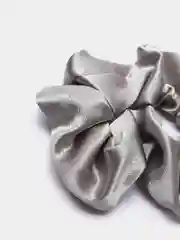 Серебряный шелковая резинка для волос