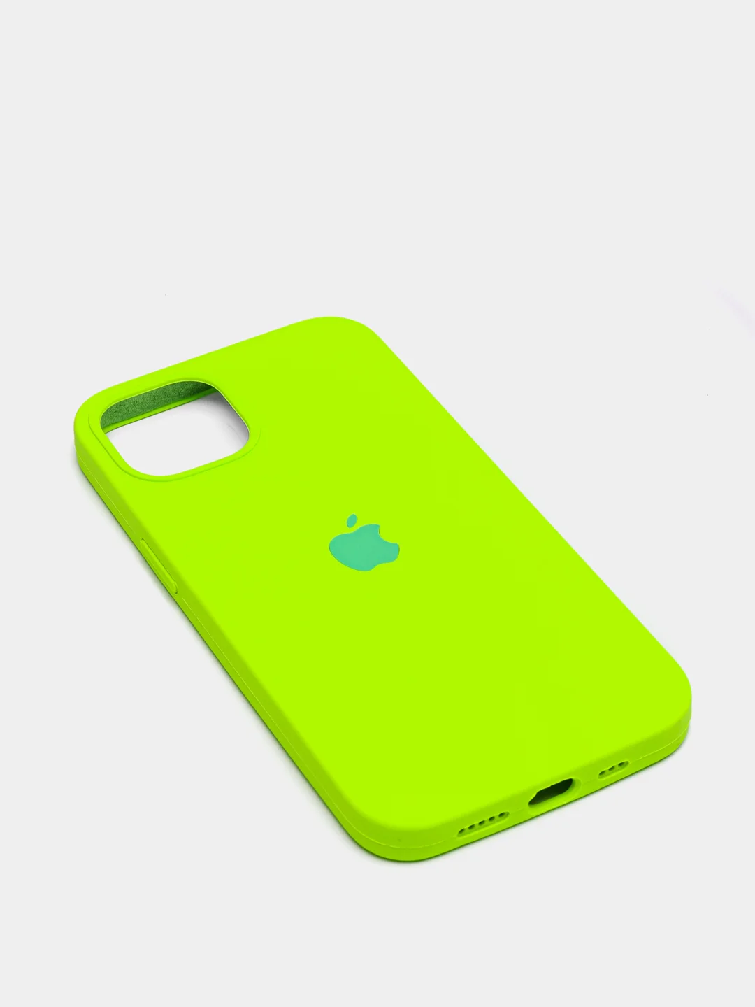 Салатовый чехол Silicone Case для iPhone 13 с закрытым низом
