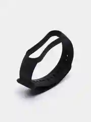 Черный ремешок силиконовый для фитнес браслета Xiaomi Mi Band 5 Mi Band 6 (Ми Банд 5 Ми Банд 6)