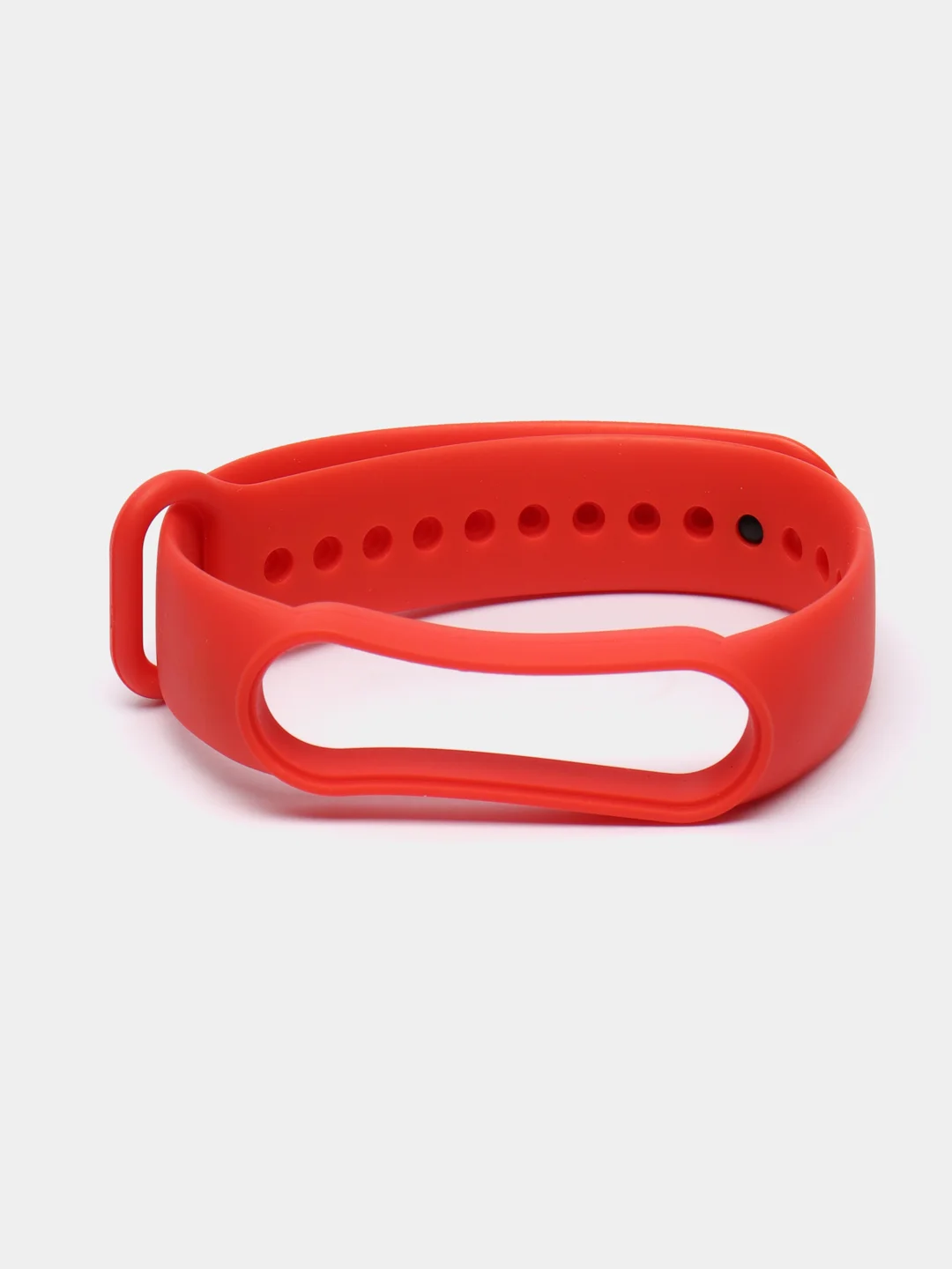 Красный ремешок силиконовый для фитнес браслета Xiaomi Mi Band 5 Mi Band 6 (Ми Банд 5 Ми Банд 6)