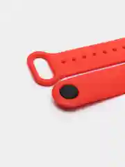 Красный ремешок силиконовый для фитнес браслета Xiaomi Mi Band 5 Mi Band 6 (Ми Банд 5 Ми Банд 6)