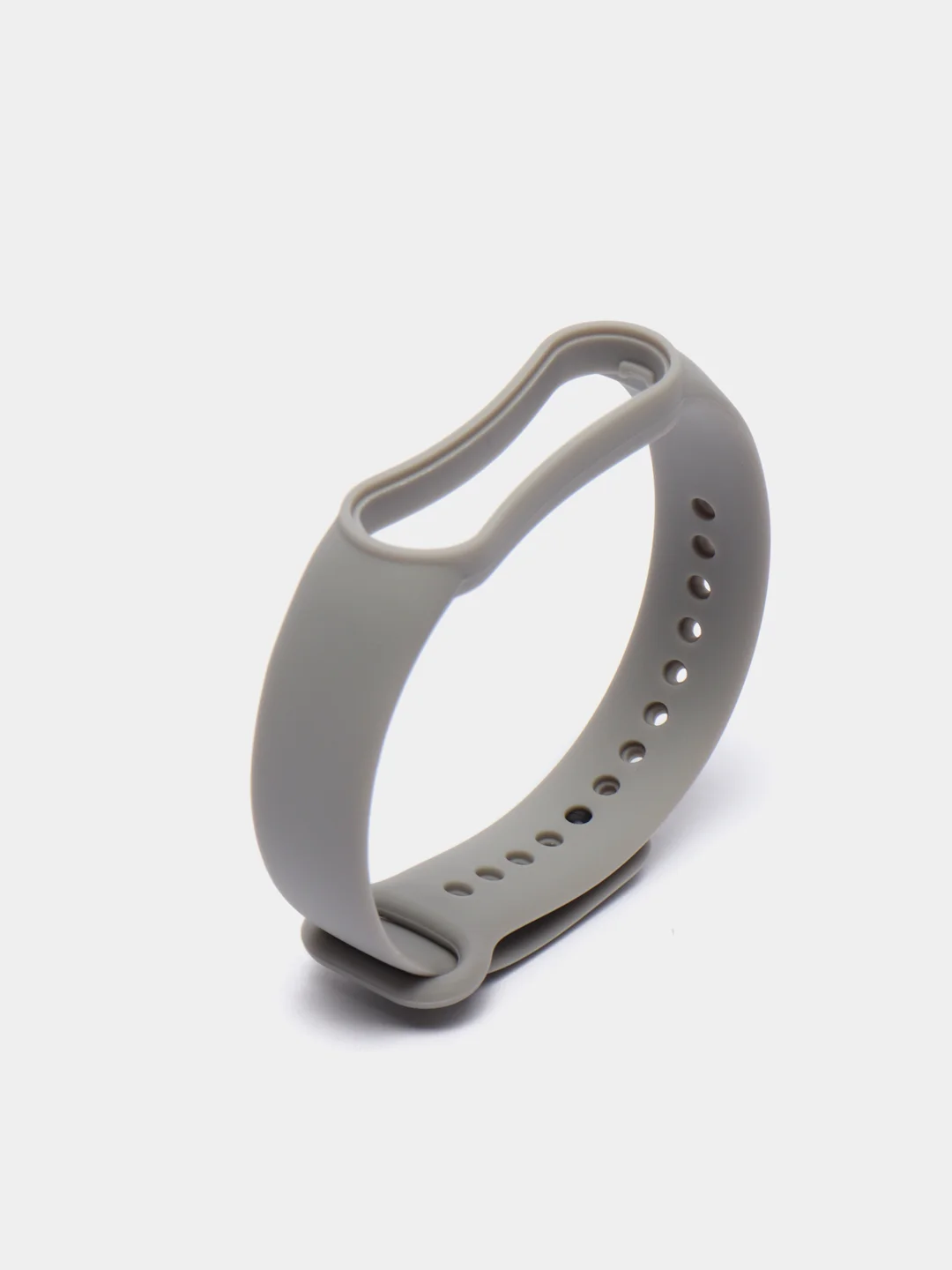 Серый ремешок силиконовый для фитнес браслета Xiaomi Mi Band 5 Mi Band 6 (Ми Банд 5 Ми Банд 6)