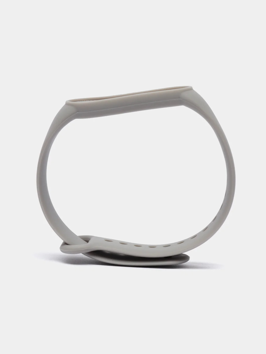 Серый ремешок силиконовый для фитнес браслета Xiaomi Mi Band 5 Mi Band 6 (Ми Банд 5 Ми Банд 6)