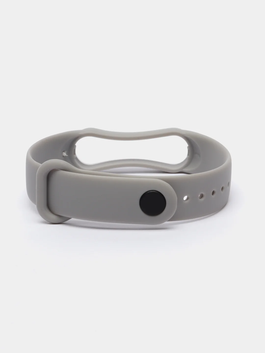 Серый ремешок силиконовый для фитнес браслета Xiaomi Mi Band 5 Mi Band 6 (Ми Банд 5 Ми Банд 6)