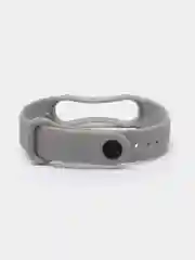 Серый ремешок силиконовый для фитнес браслета Xiaomi Mi Band 5 Mi Band 6 (Ми Банд 5 Ми Банд 6)