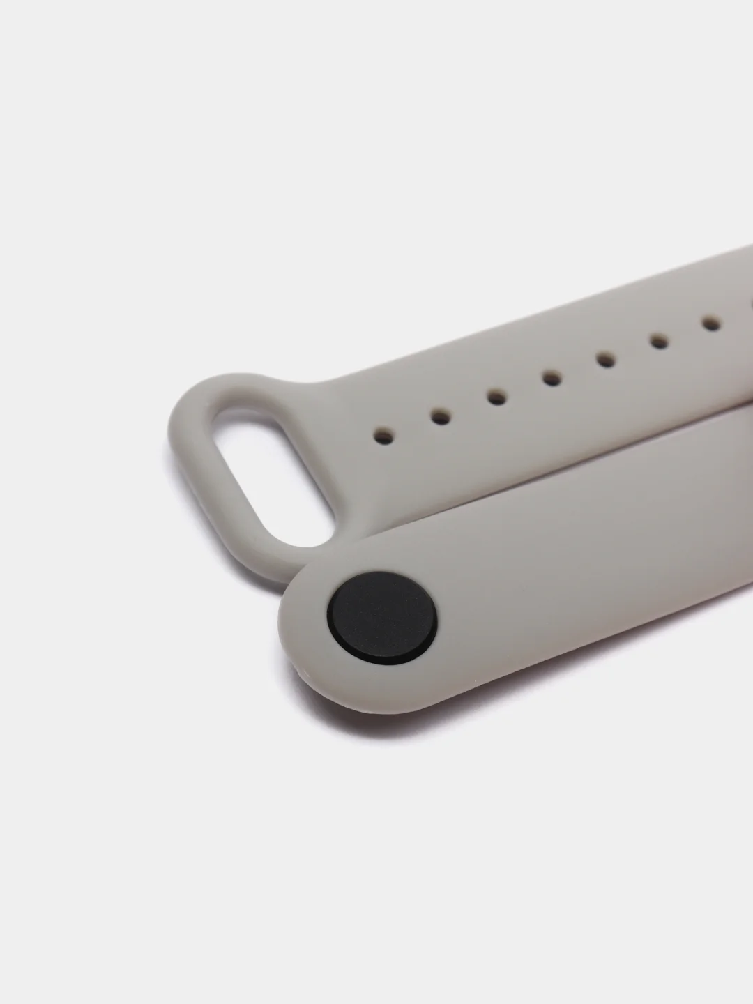 Серый ремешок силиконовый для фитнес браслета Xiaomi Mi Band 5 Mi Band 6 (Ми Банд 5 Ми Банд 6)
