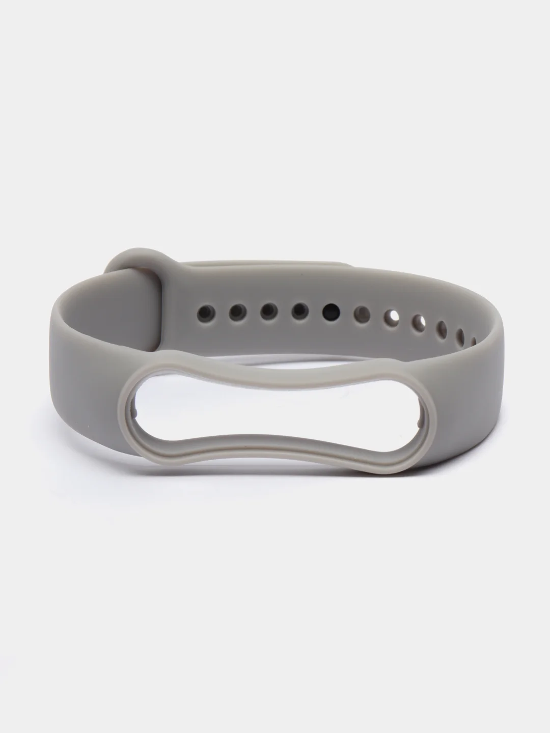 Серый ремешок силиконовый для фитнес браслета Xiaomi Mi Band 5 Mi Band 6 (Ми Банд 5 Ми Банд 6)
