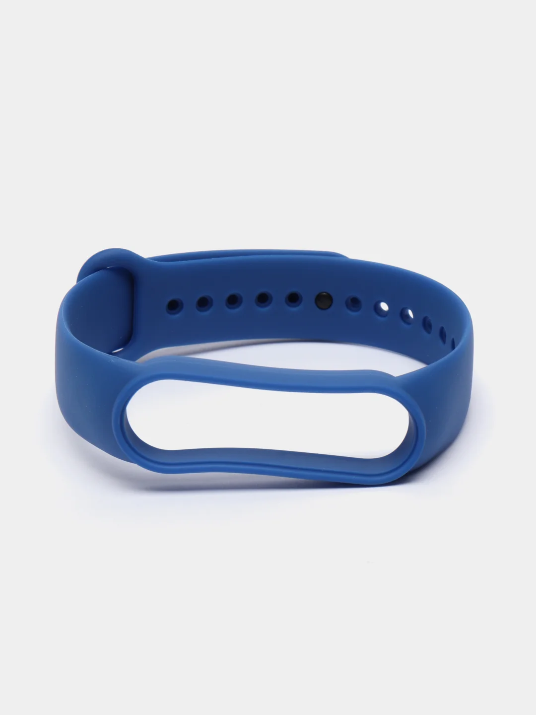 Синий ремешок силиконовый для фитнес браслета Xiaomi Mi Band 5 Mi Band 6 (Ми Банд 5 Ми Банд 6)