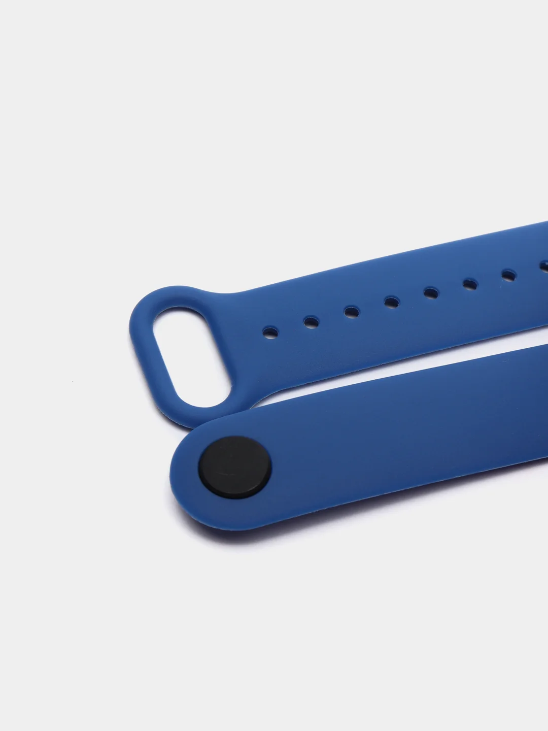 Синий ремешок силиконовый для фитнес браслета Xiaomi Mi Band 5 Mi Band 6 (Ми Банд 5 Ми Банд 6)
