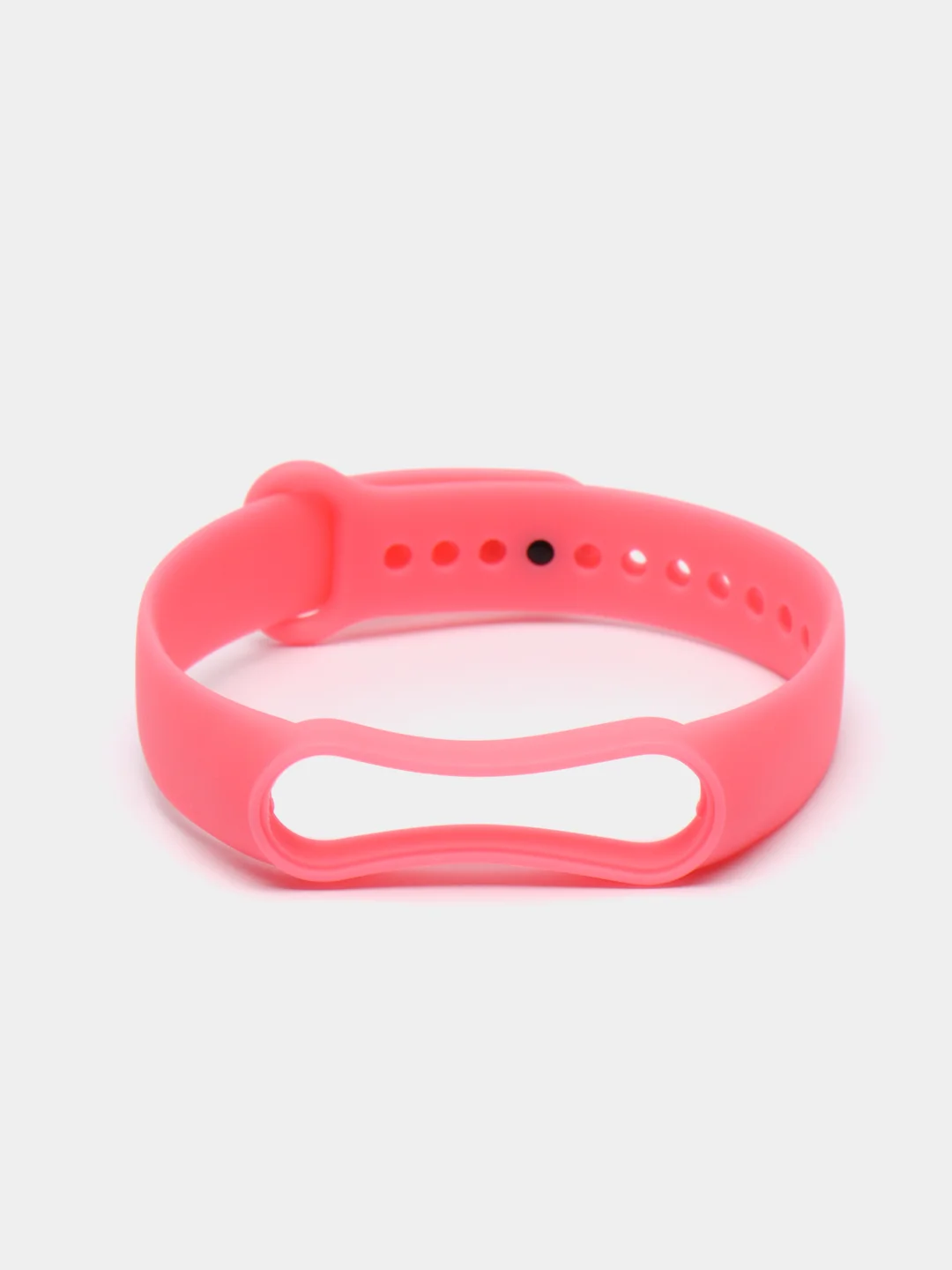 Розовый ремешок силиконовый для фитнес браслета Xiaomi Mi Band 5 Mi Band 6 (Ми Банд 5 Ми Банд 6)