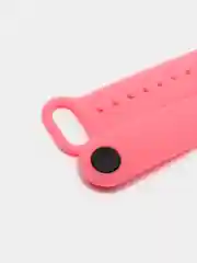 Розовый ремешок силиконовый для фитнес браслета Xiaomi Mi Band 5 Mi Band 6 (Ми Банд 5 Ми Банд 6)